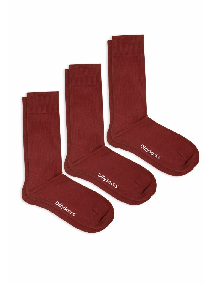

Носки DillySocks 3er Pack One Color Smooth, цвет smooth wine red