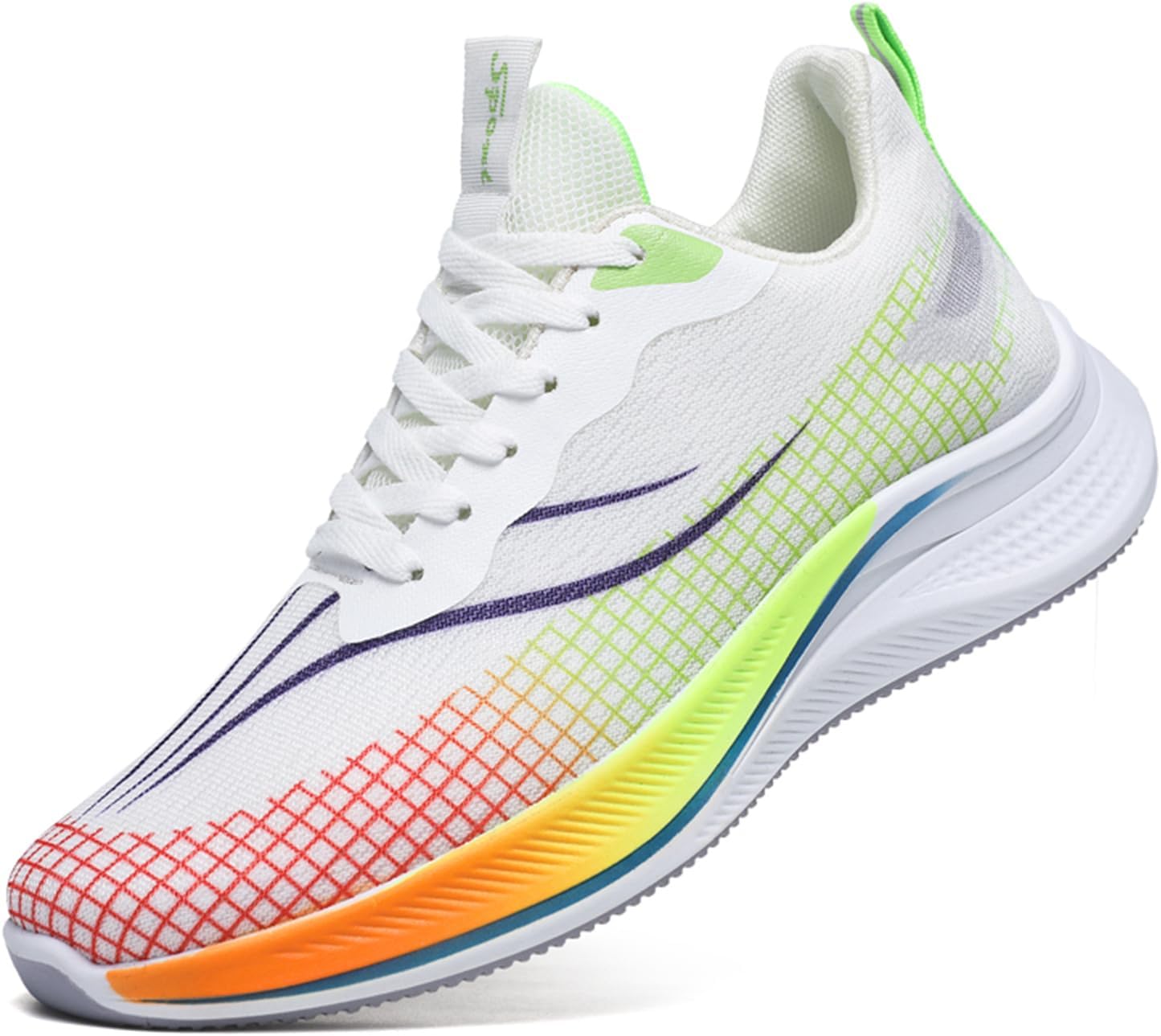 

Мужские легкие беговые кроссовки с сеткой для ходьбы, тренировок и бега на улице Generic, белый/зеленый