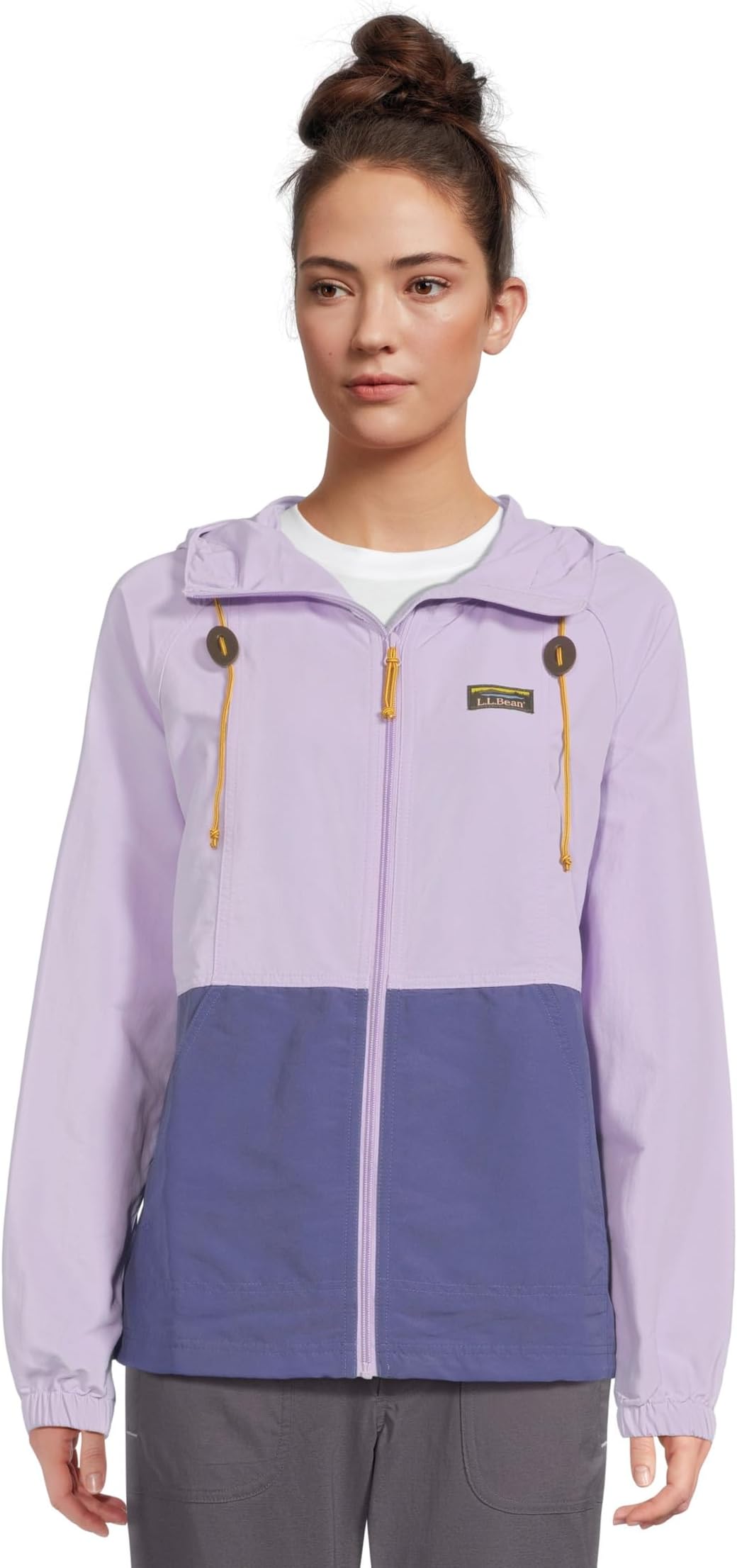 

Куртка L.L.Bean Mountain Classic Full-Zip Jacket Color-Block, цвет French Lilac/Dark Twilight Blue