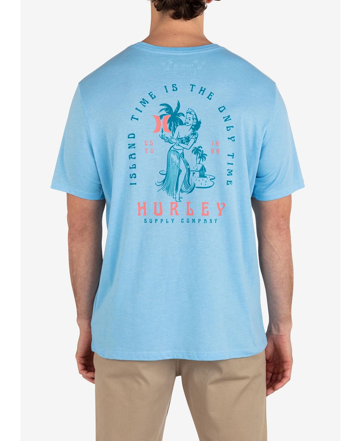 

Мужская футболка Island Time с коротким рукавом на каждый день Hurley