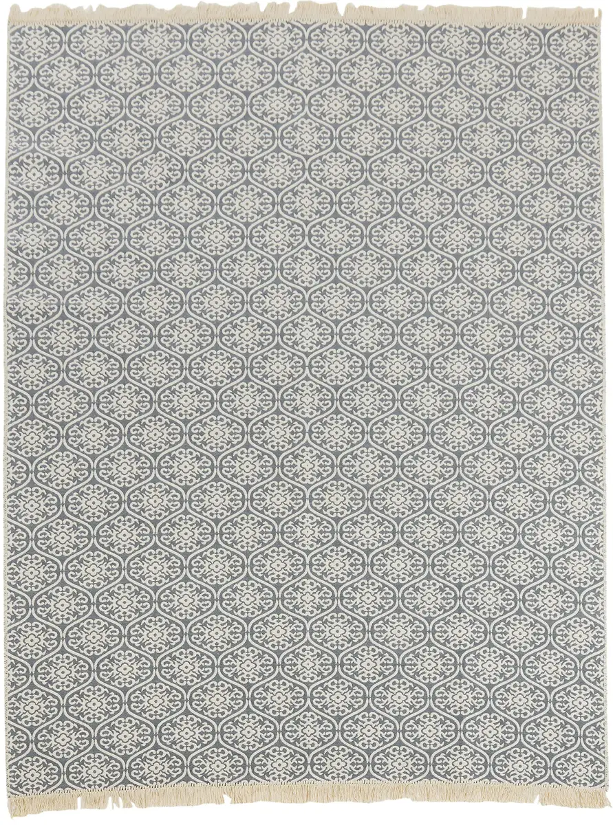 

Done. ковер "FLORENCE", прямоугольный, плоского переплетения, орнамент, с бахромой, моющийся 80х120 см, цвет silberfarben