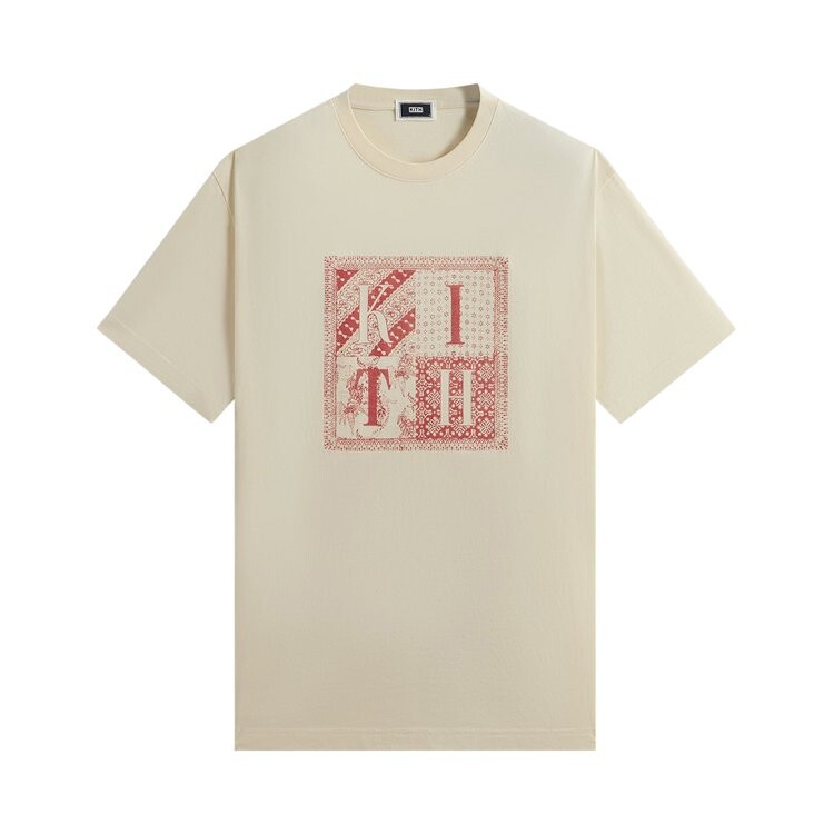 

Футболка Kith Batik Block Print Vintage Tee, кремовый