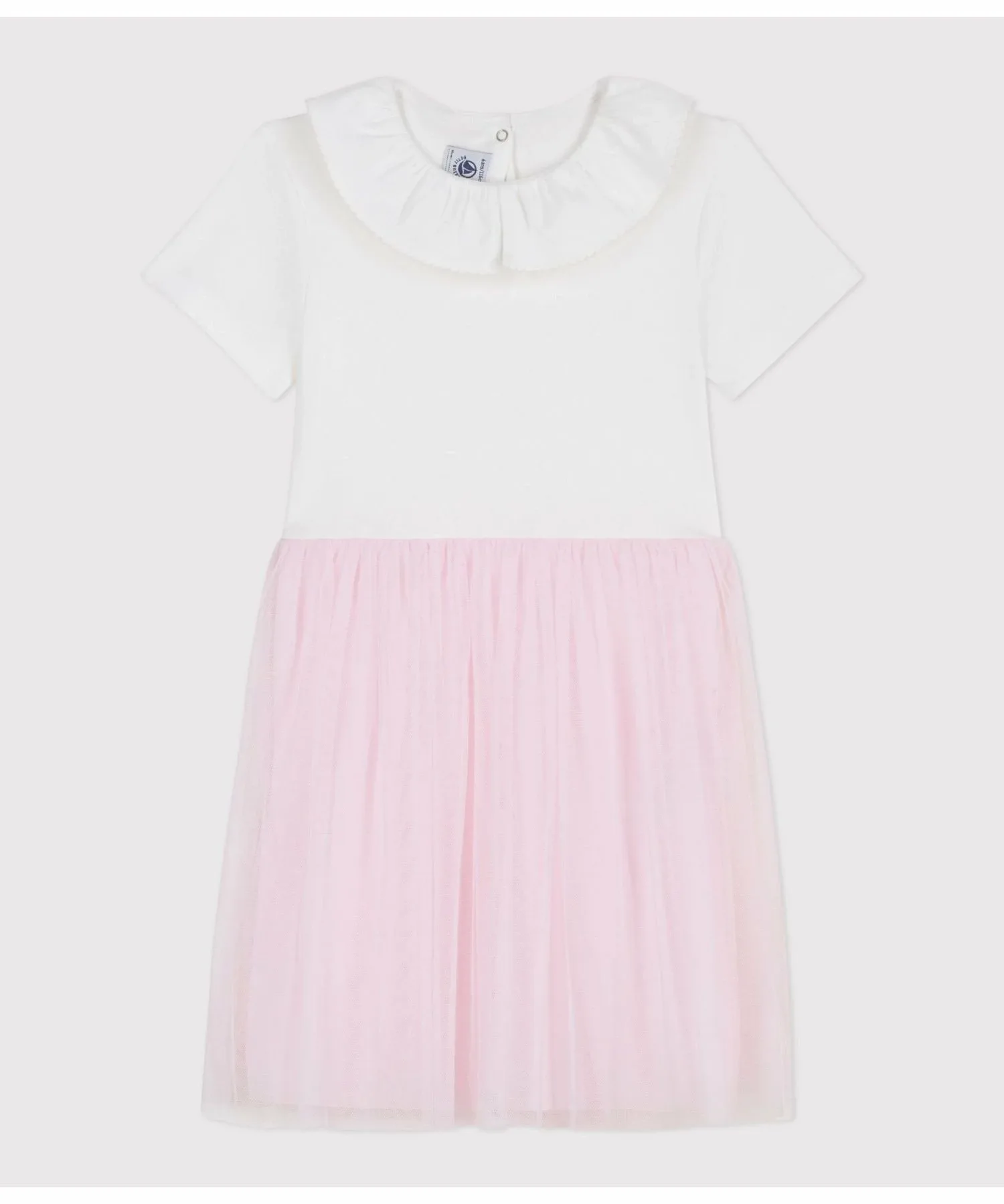 Платье из тюля PETIT BATEAU, White/Light Pink