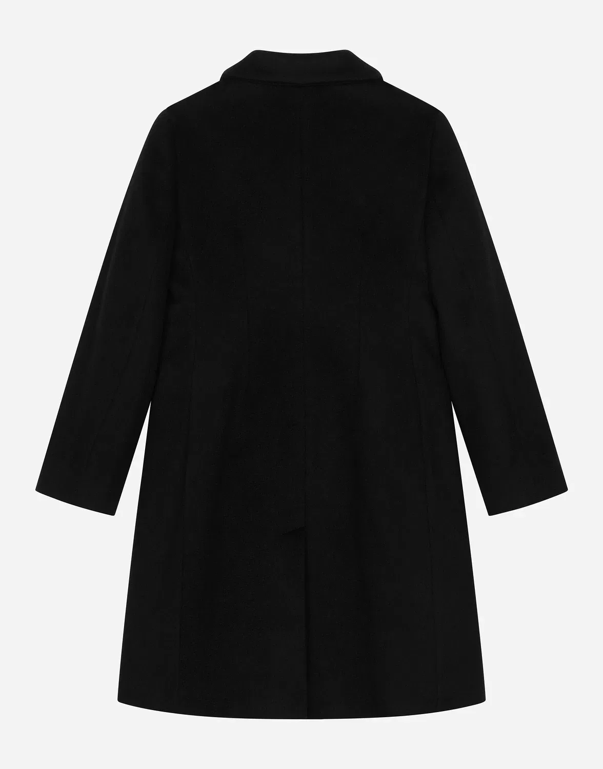Однобортное шерстяное пальто с фирменными пуговицами Dolce & Gabbana, черный — фото 3