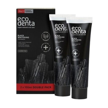 

Зубная паста с черным углем Натуральная паста 2X100 мл, Eco Denta