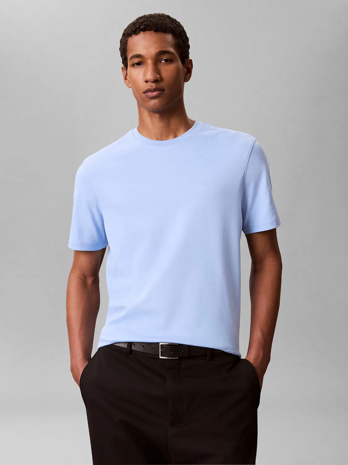 Рубашка Calvin Klein Supima синего цвета — фото 2