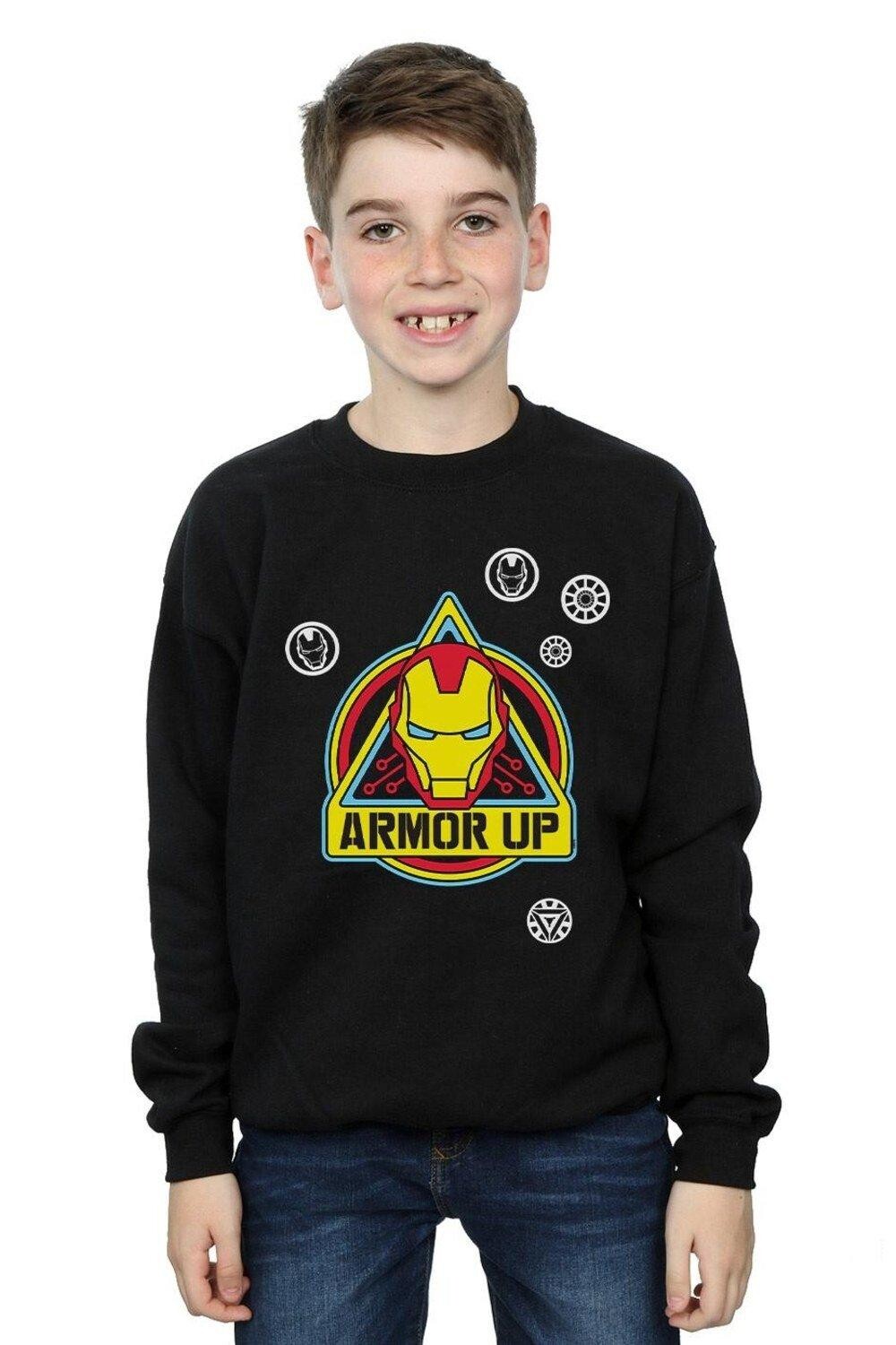 

Толстовка с логотипом Iron Man Armor Up Marvel, черный