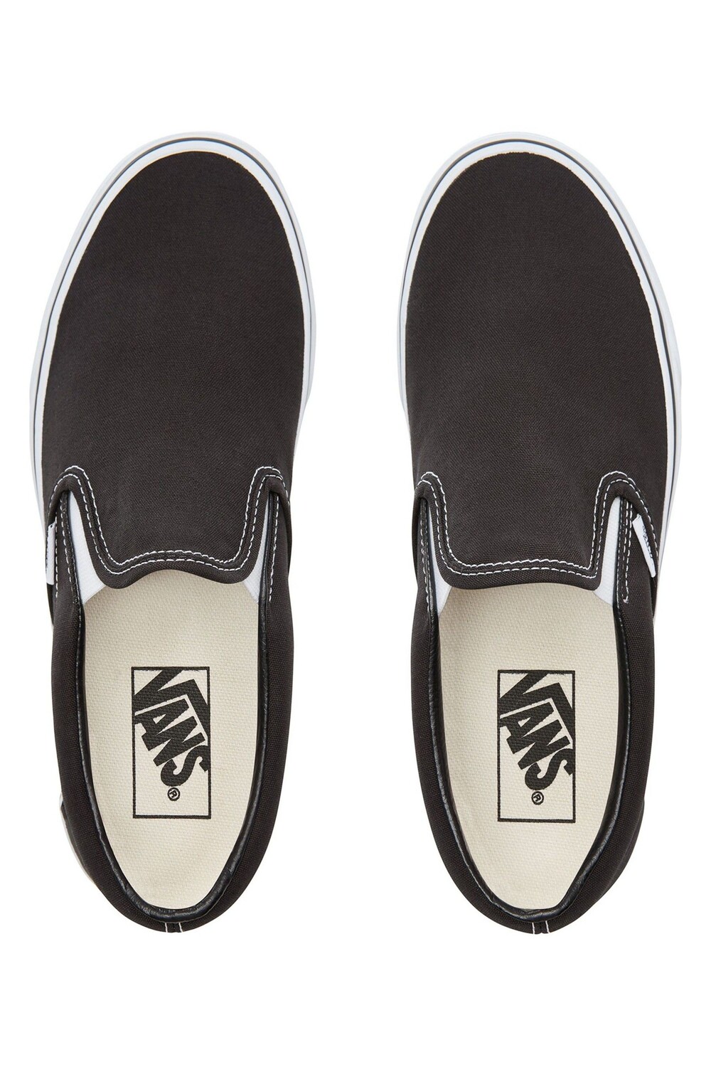 Классические мужские спортивные кроссовки без шнуровки Vans, черный — фото 3