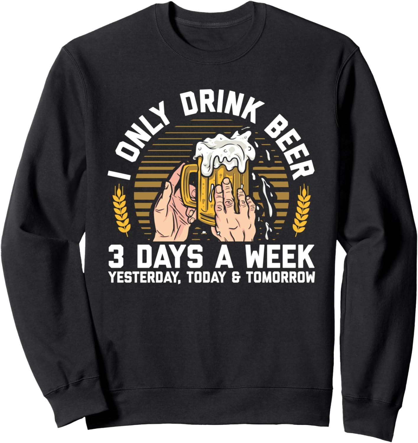 

Футболка «Пейте пиво 3 дня в неделю» Funny Beer Lover Apparel Men Women, черный