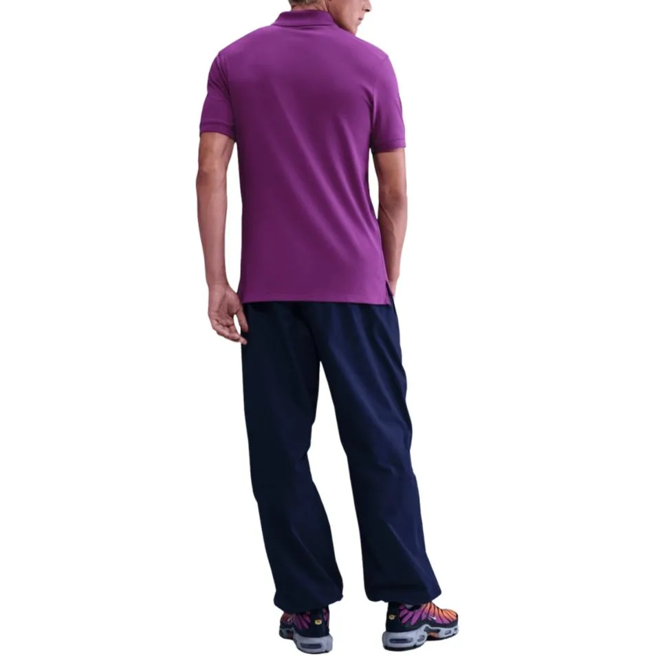 Nike Футболка-поло мужская dri fit с воротником, умеренный прямой крой, фиолетовая — фото 3