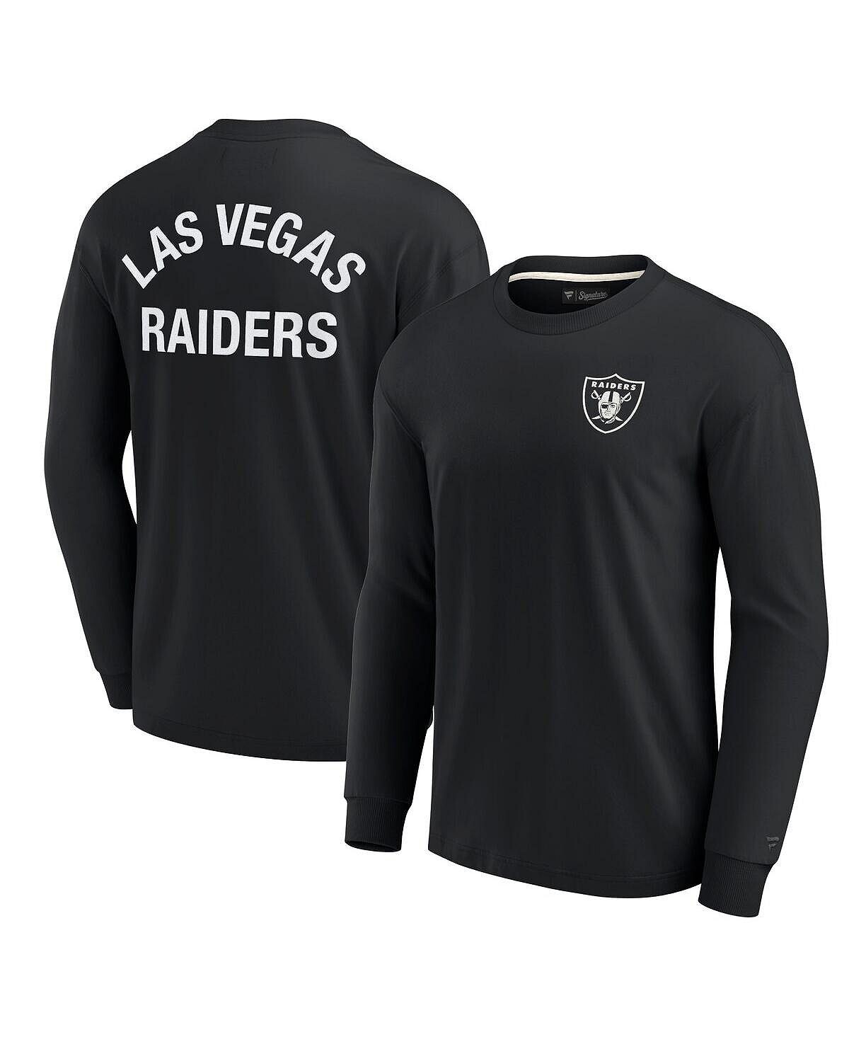 

Черная мужская и женская супермягкая футболка с длинным рукавом Las Vegas Raiders Fanatics Signature, Черный, Черная мужская и женская супермягкая футболка с длинным рукавом Las Vegas Raiders Fanatics Signature