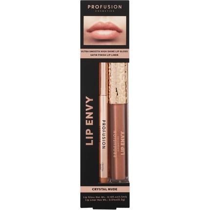 

Набор пигментированных блеска для губ и подводки Lip Envy Crystal Nude Profusion Cosmetics