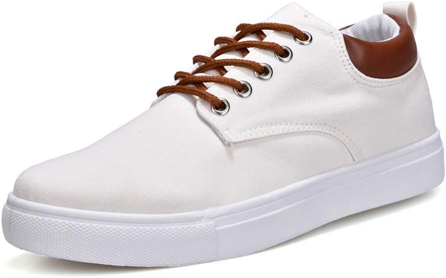 

Мужские повседневные туфли Tazimall большого размера из холщовой ткани, низкие кроссовки, белый