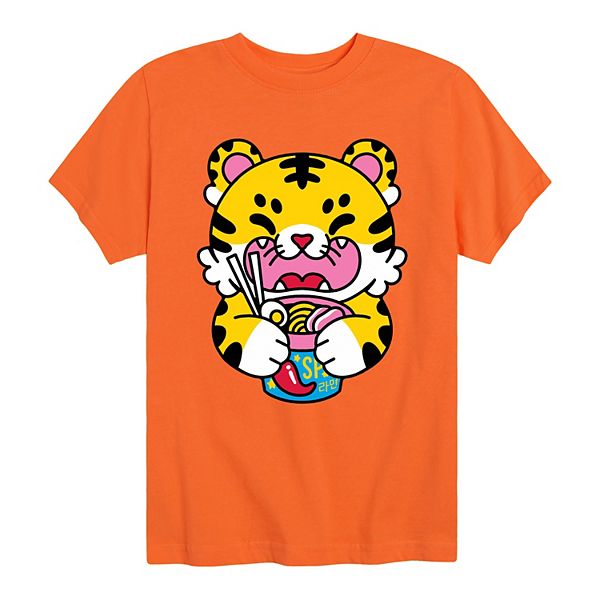

Футболка с принтом tiger ramen kawaii для мальчиков 8-20 Licensed Character, Orange