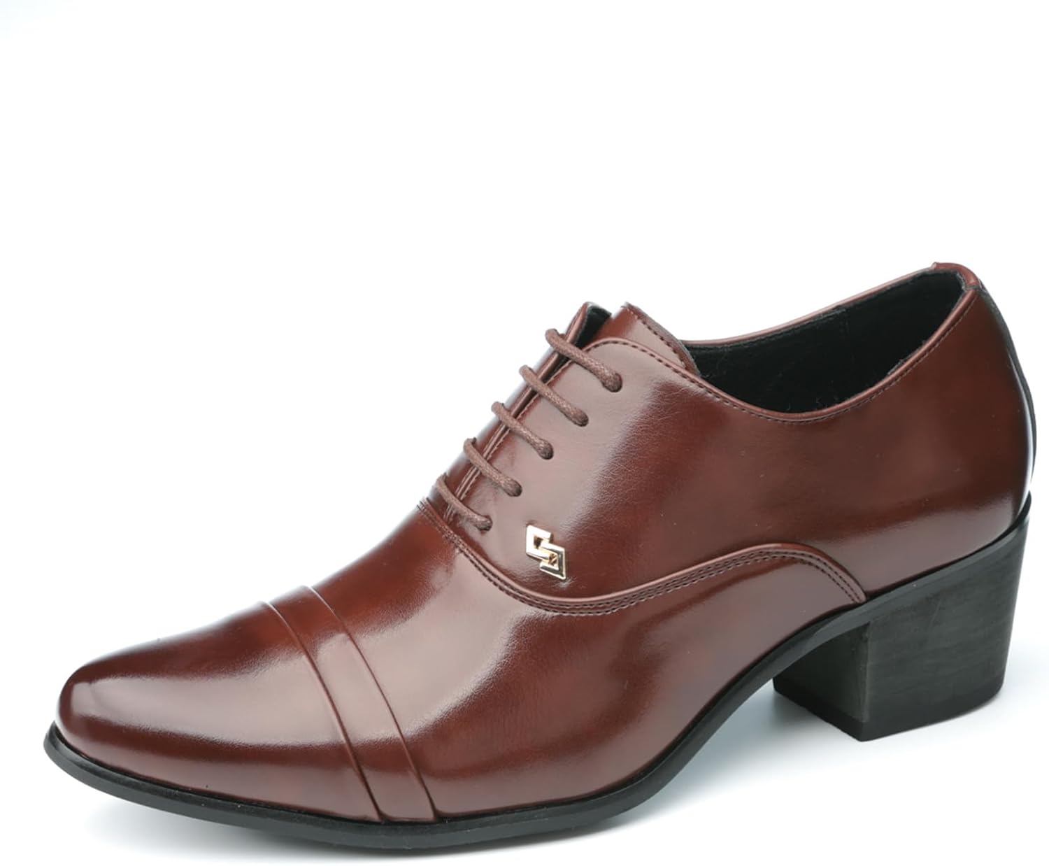 

Мужские классические кожаные оксфорды на шнуровке с заостренным носком и массивным каблуком, средний каблук, ретро-низкий дизайн, удобные дерби для свадьбы, работы, деловых встреч, свиданий, вечеринок и официальных мероприятий Tixewsjh, коричнев...