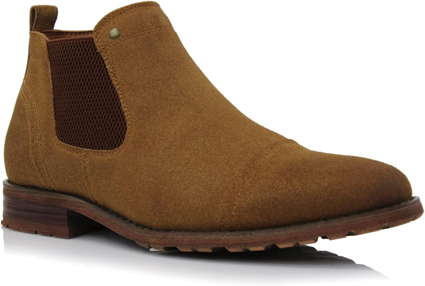 

Мужские ботинки Chelsea Ferro Aldo, Ботинки на бедро с эластичной вставкой в стилях с гладким носком, носком с накладкой и крыловидным брогированием, Для повседневной носки, работы, торжественных и официальных мероприятий, карамельный