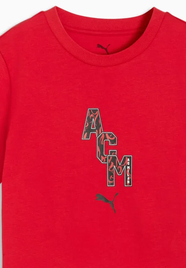 Толстовка Ac milan ftblculture club wear Puma, красный/черный — фото 3