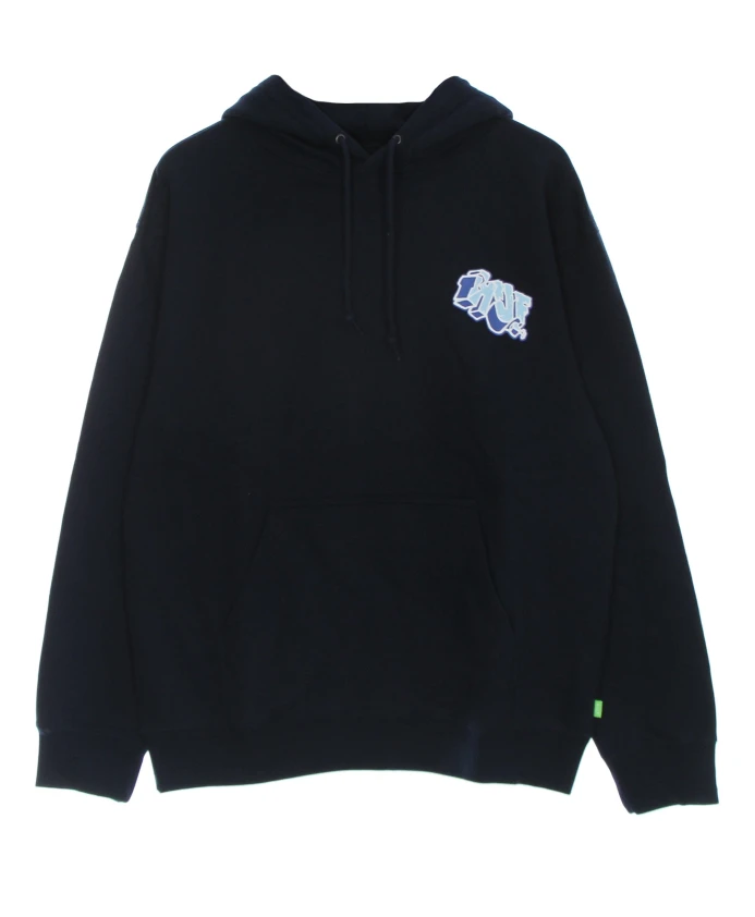 

Мужская толстовка темно-синего цвета с капюшоном на шнуровке. Huf, синий