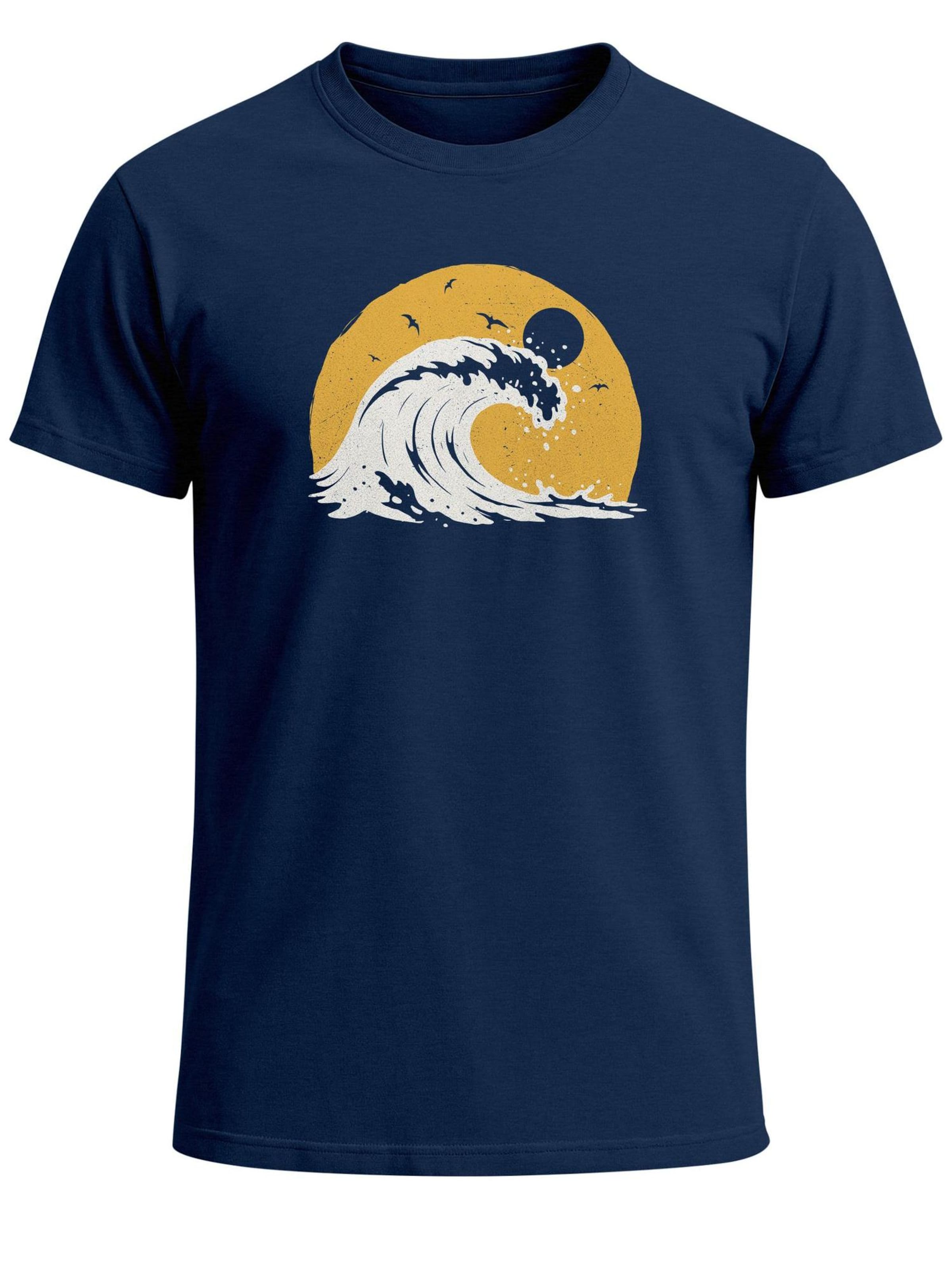 

Neverless Футболка 'Wave Sun' в цвете Navy