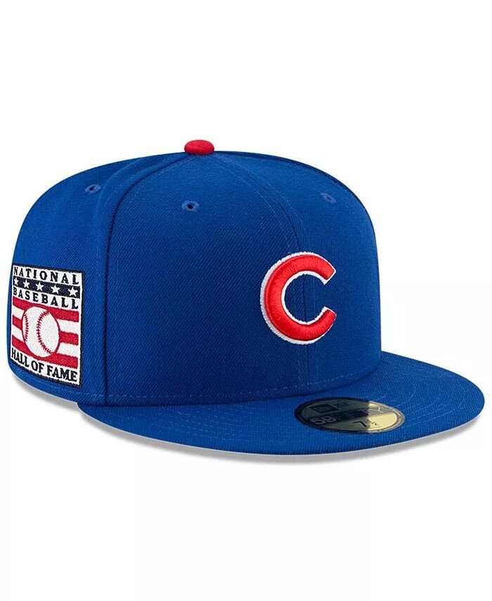 

Мужская приталенная кепка Royal Chicago Cubs, Национальный зал славы бейсбола 59FIFTY New Era, синий