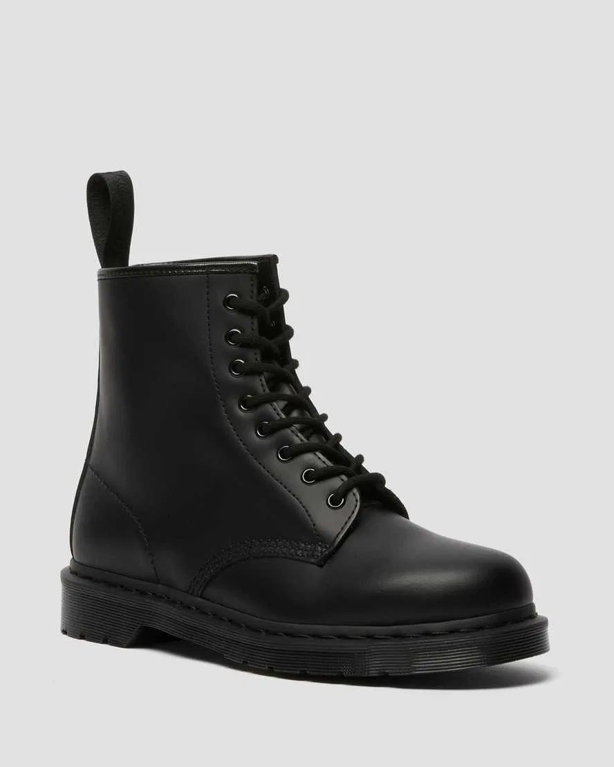 Ботинки на шнуровке из гладкой кожи Mono 1460 Dr Martens, черный