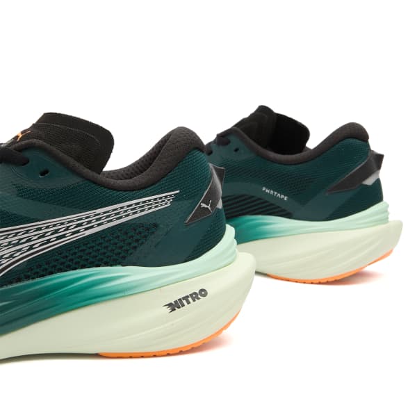 Кроссовки Deviate Nitro 3 Puma, зеленый terrain & heat fire — фото 3