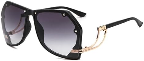 

Женские солнцезащитные очки неправильной формы с многоугольными линзами, модель 2027 года, голубые, розовые, ретро-градиентные, океанические, с уникальной оправой MTZJH, Black F Gray