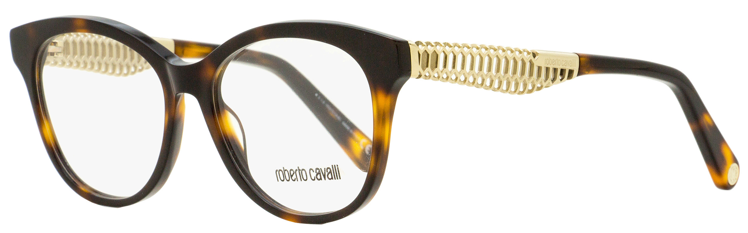 

Женские овальные очки Roberto Cavalli RC5090 052 Dark Havana/Gold 52 мм