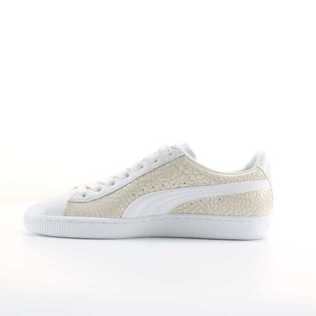 Мужские кроссовки Basket из крокодиловой кожи на шнуровке 358872 01 Puma, белый — фото 4