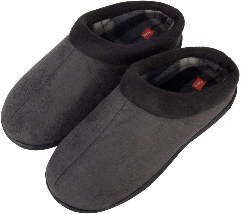 Мужские тапочки Hanes с микрофиброй для дома и улицы на подошве из пены с эффектом памяти, с технологией Fresh IQ, серый — фото 4