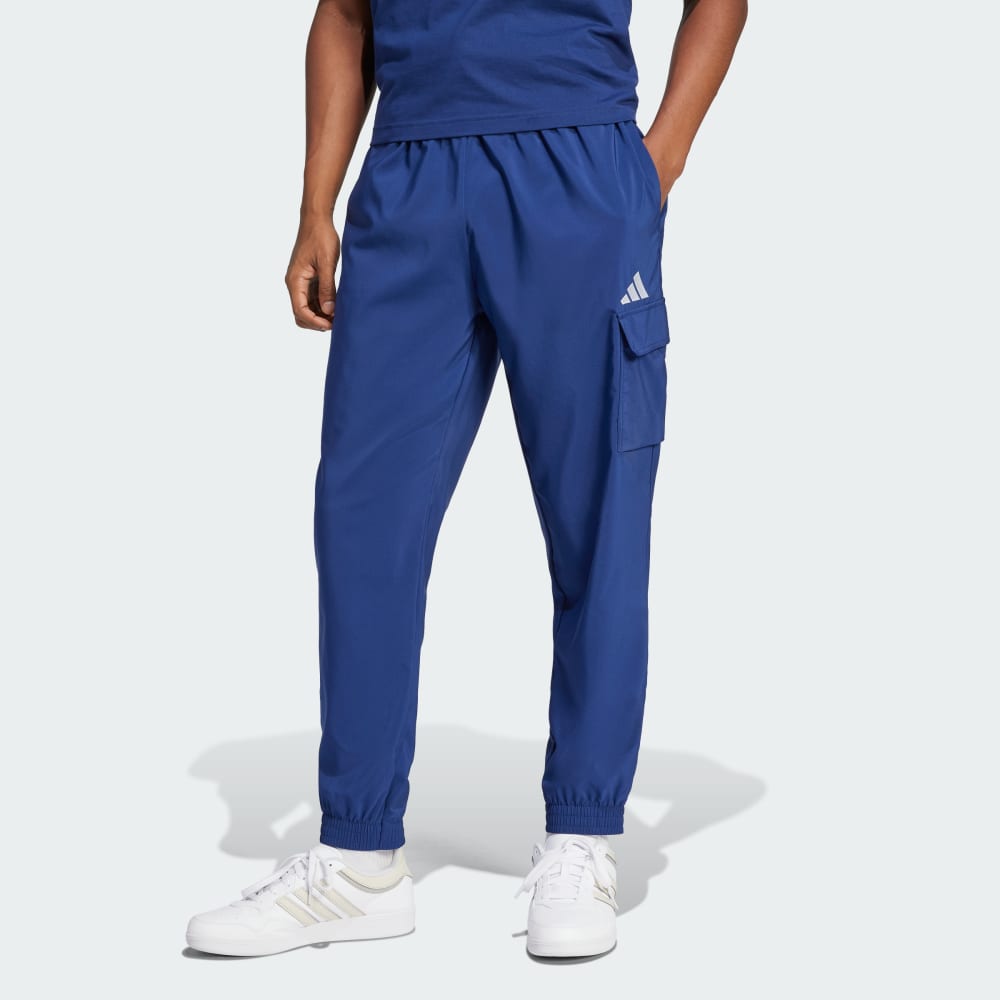 

Спортивные брюки Adidas Essentials Small Logo Cargo Pants, цвет Dark Blue/White