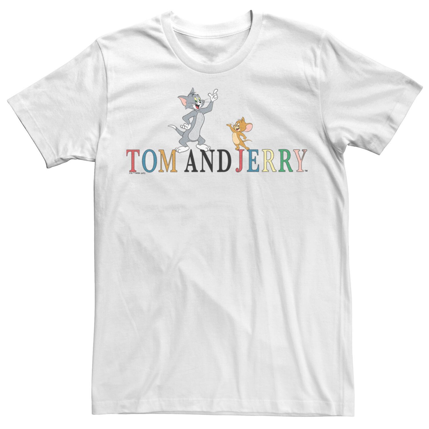 

Мужская футболка с ярким логотипом Tom And Jerry Licensed Character