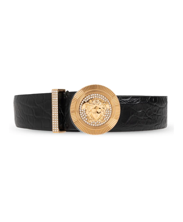 

Кожаный ремень Versace, черный