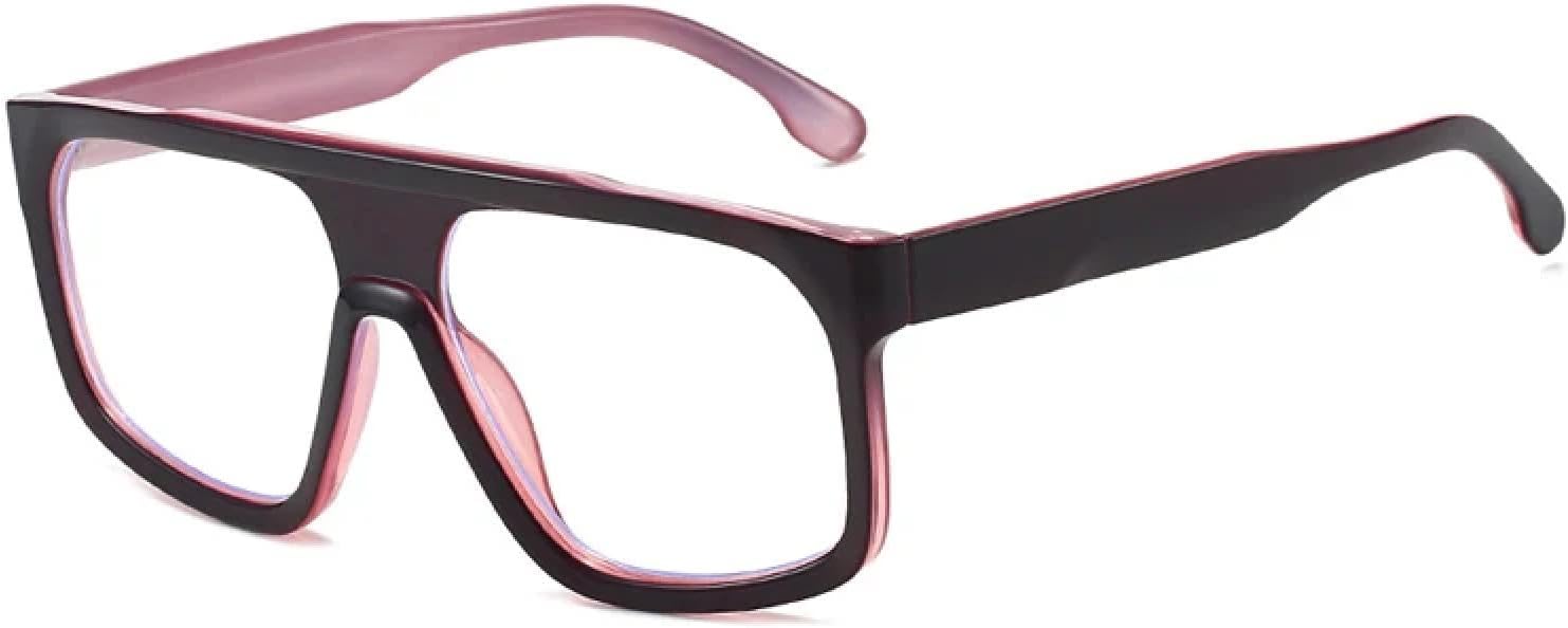 

Мужские солнцезащитные очки в стиле ретро, ​​модные солнцезащитные очки с прозрачными линзами и зеркальной защитой от УФ-излучения (UV400), женские солнцезащитные очки TVTBBVV, Purple Clear