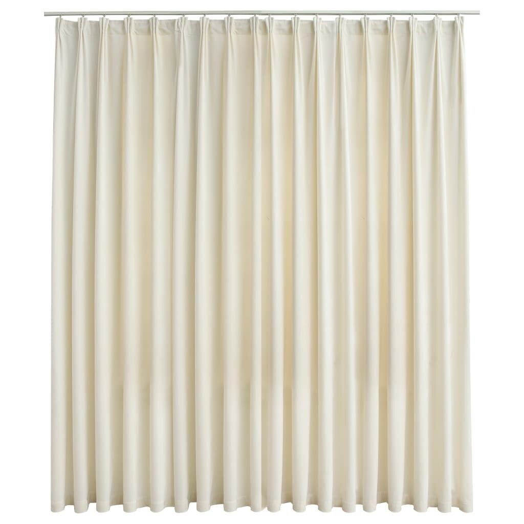 

VidaXL Плотные шторы с крючками бархат кремового цвета 290 x 245 см