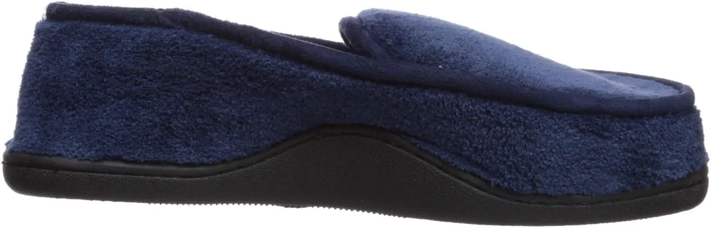 

Мужские мокасины Isotoner Terry с памятью формы для комфорта внутри дома и на улице, темно-синий