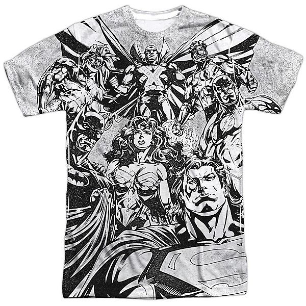 

Футболка adult poly crew с принтом justice league of america graphic gathering Licensed Character