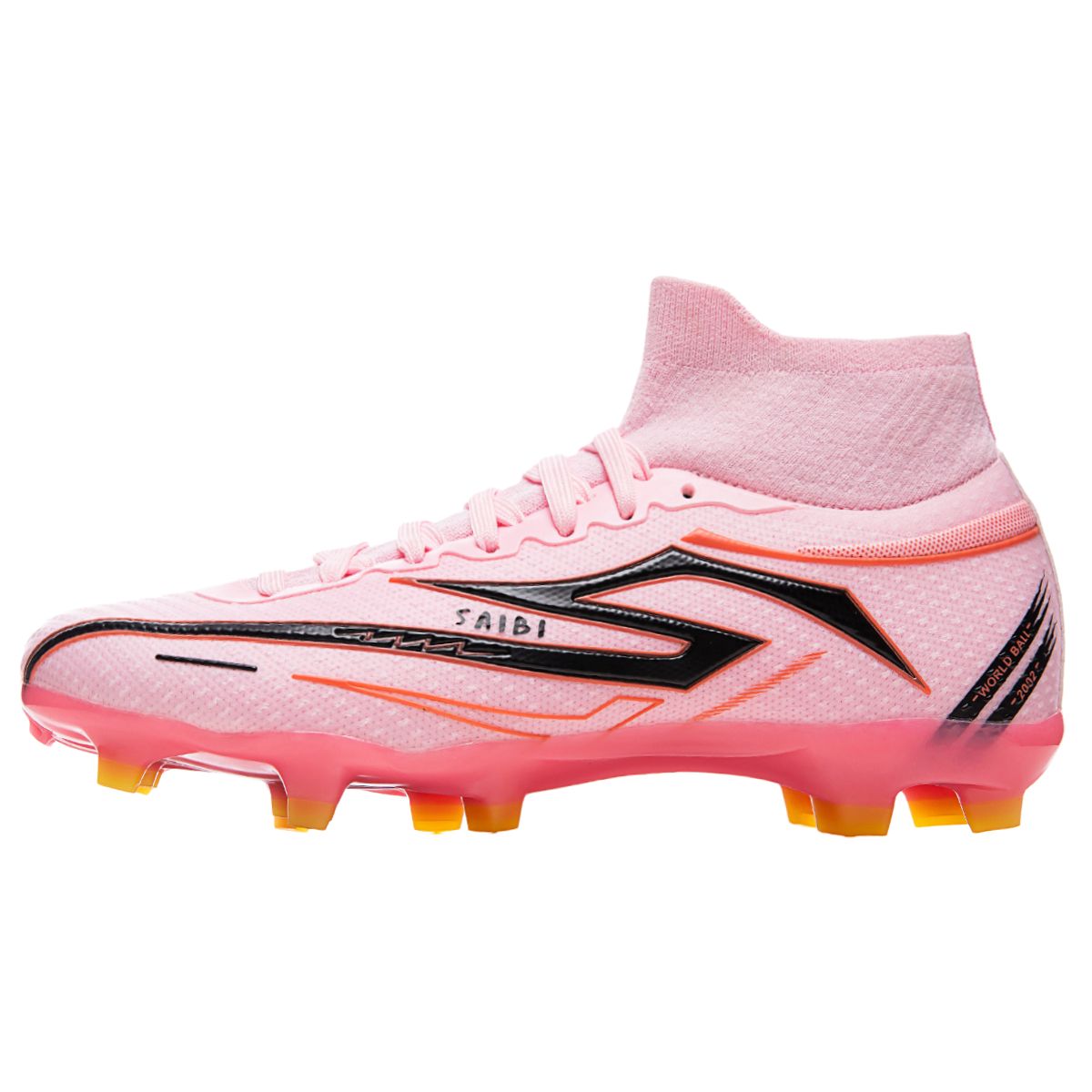 Футбольные бутсы унисекс, средний верх Saibi, Cherry Blossom Pink-Long Stud