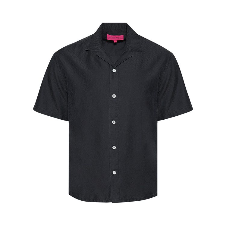 

Рубашка The Elder Statesman Jaquard Silk Camp Shirt 'Black', черный