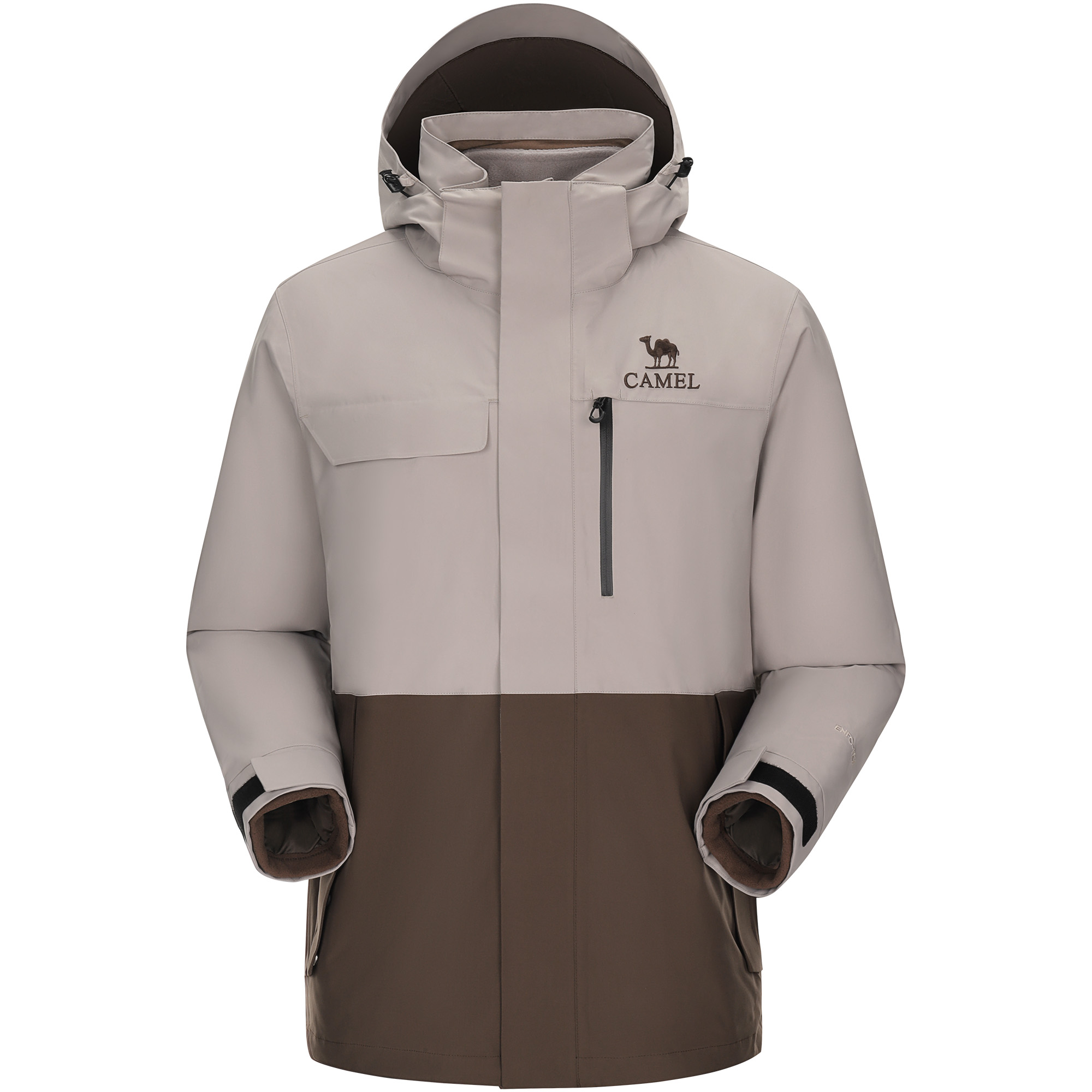 

CAMEL Ветровка мужская водонепроницаемая ветрозащитная дышащая, Wheat Khaki/French Brown