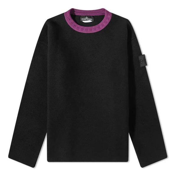 

Свитер shadow project contrast collar crew knit 'black' Stone Island, черный