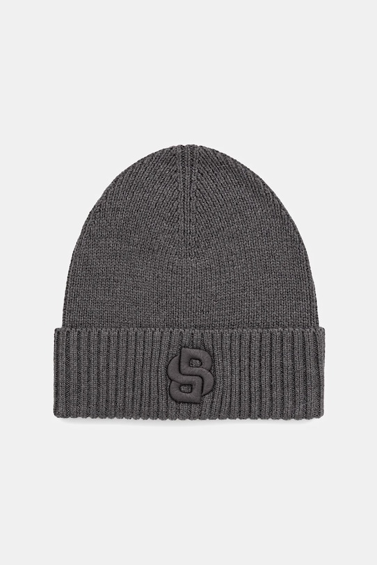 

Шерстяная шапка Boss, серый