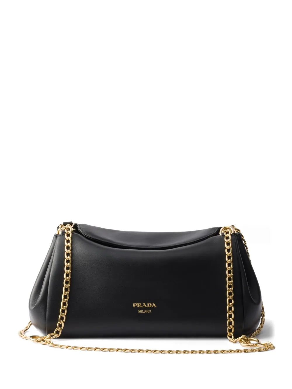

Маленькая сумка на плечо Tumulte с ремнем-цепочкой Prada, черный