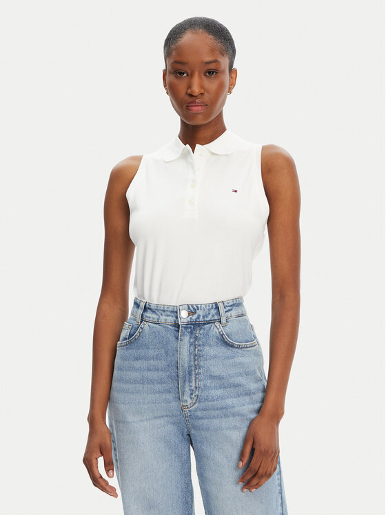 

Облегающая блузка 1985 WW0WW46790 Tommy Hilfiger, белый