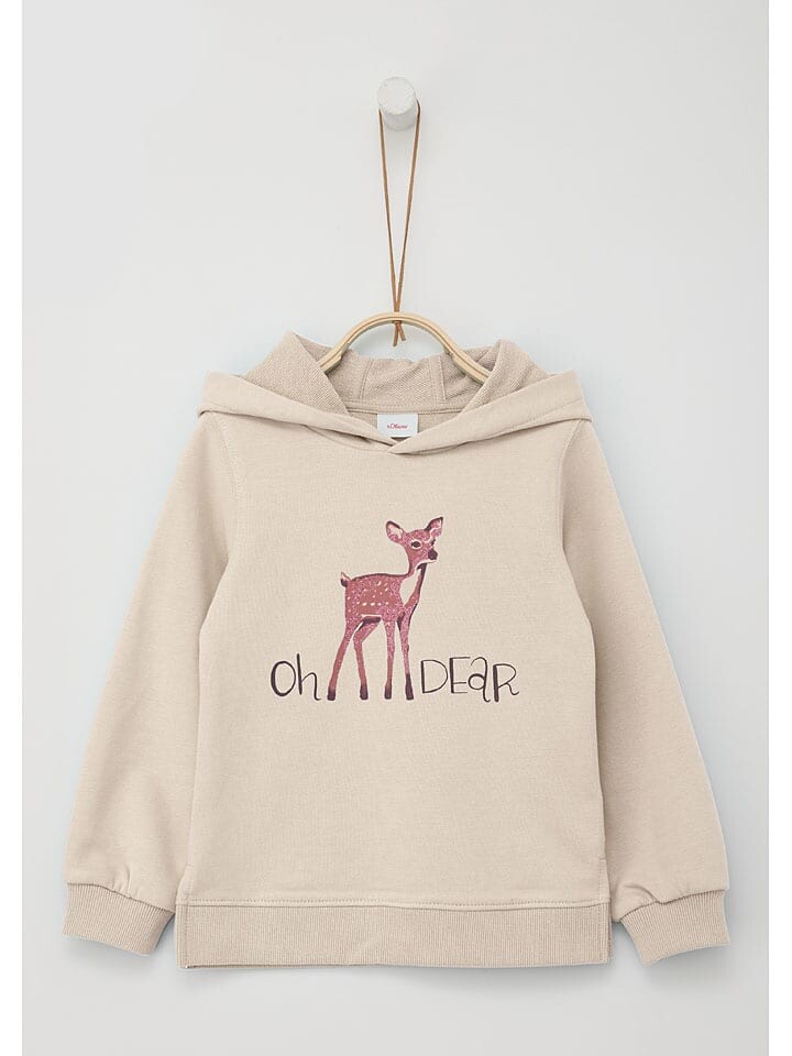 

Пуловер с капюшоном s.Oliver Hoodie, бежевый