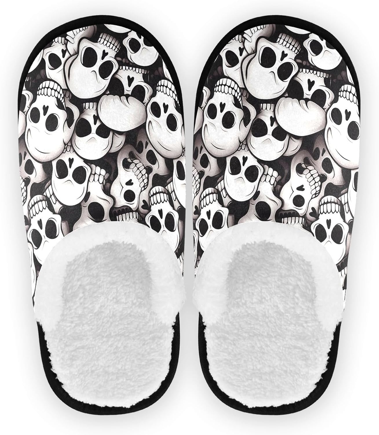 

Домашние тапочки UMIRIKO с черепом и скелетом в готическом стиле для Хэллоуина, для женщин и мужчин, моющиеся, с антискользящей подошвой, с сумкой для хранения для путешествий и спа 20856920, Skull
