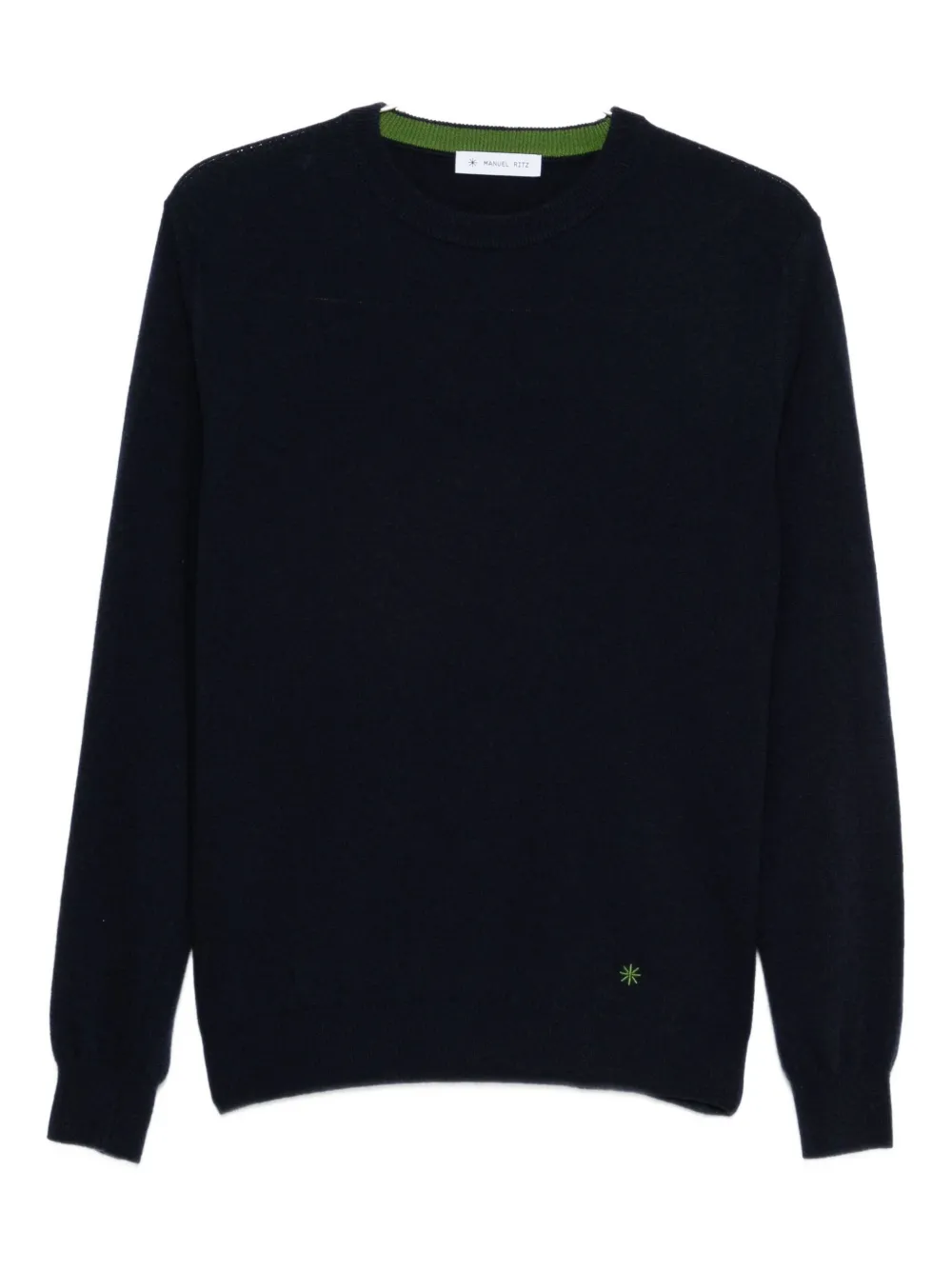 

Свитер с цветочным узором и круглым вырезом Manuel Ritz, черный