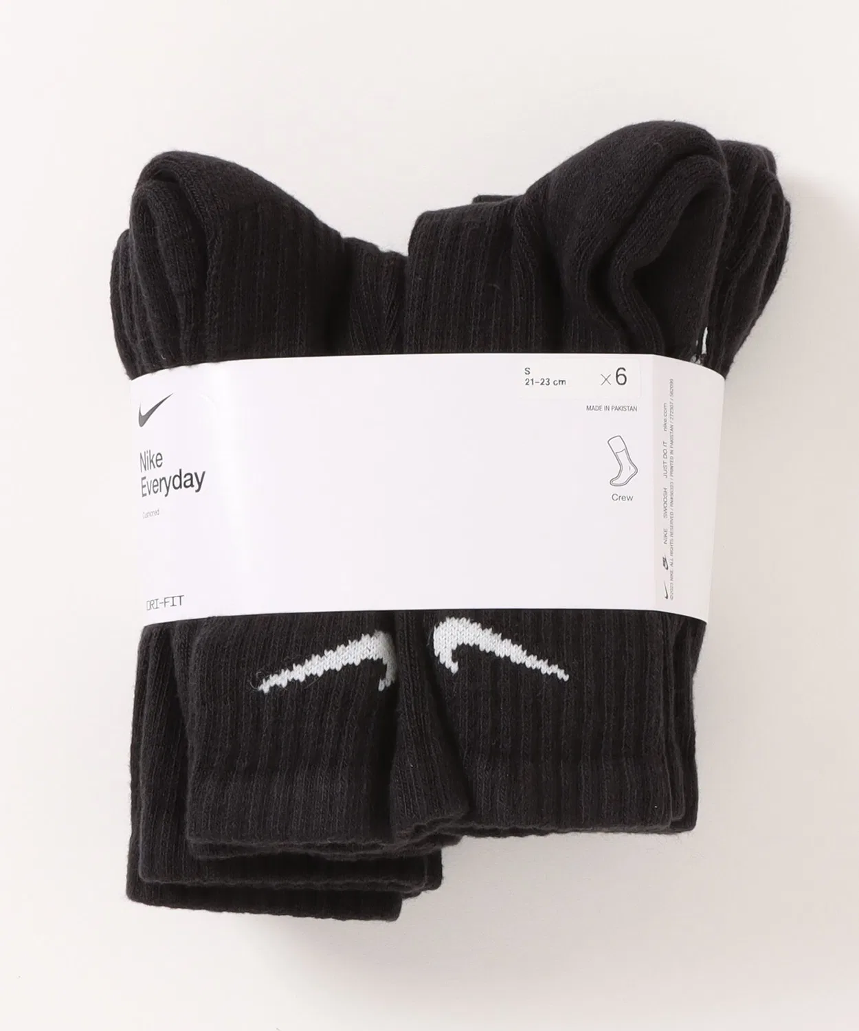 Носки Nike Everyday Cushion Crew 6 пар, чёрные