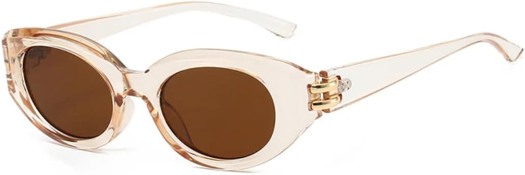 

Модные солнцезащитные очки «кошачий глаз» для женщин, защита от УФ-излучения UV400, ретро, ​​маленькие овальные, красные и синие, мужские солнцезащитные очки для активного отдыха SZVVBKK, Champagne Tea