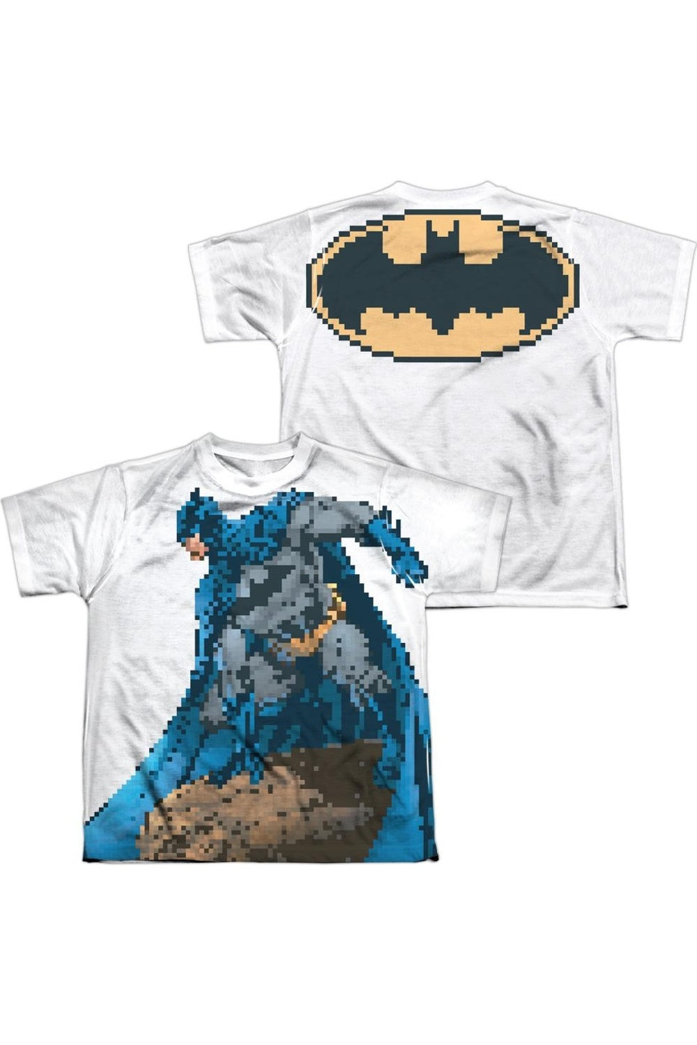 

Футболка с коротким рукавом для детей Batman Batbit (принт спереди и сзади) Gildan, белый